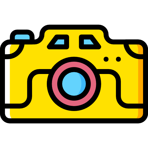 Photo camera Basic Miscellany Yellow icon