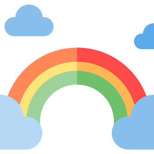 arco iris Basic Straight Flat Ícone