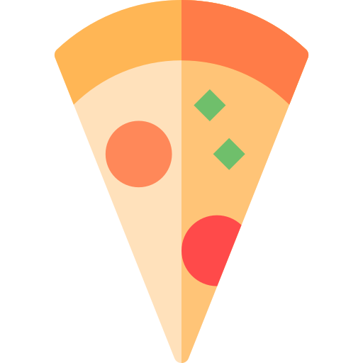 pizza Basic Straight Flat icoon