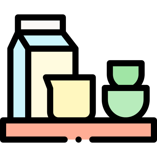 牛乳 Detailed Rounded Lineal color icon