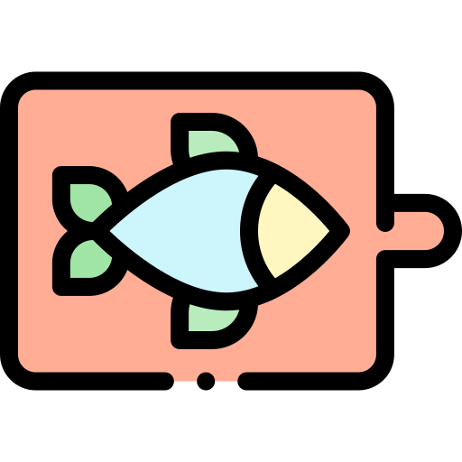 pescado Detailed Rounded Lineal color icono