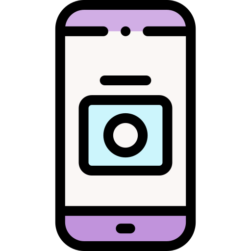 caméra de téléphone Detailed Rounded Lineal color Icône