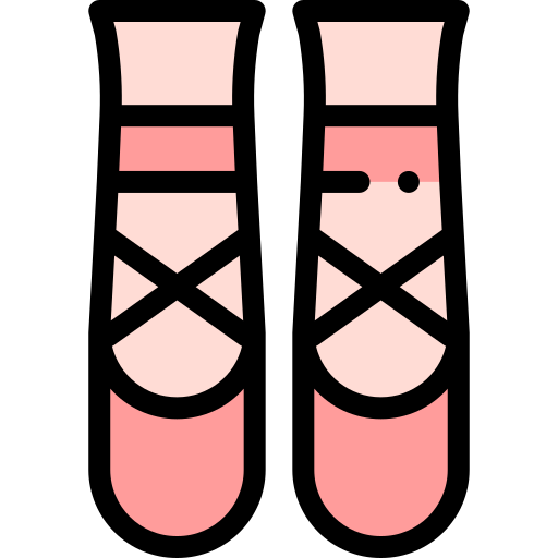 zapatillas de ballet Detailed Rounded Lineal color icono