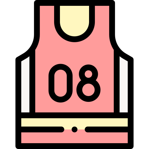 Basketball jersey Detailed Rounded Lineal color icon