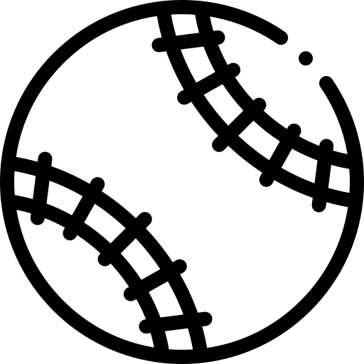 basebol Detailed Rounded Lineal Ícone