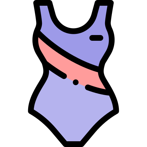 Swimming suit Detailed Rounded Lineal color icon