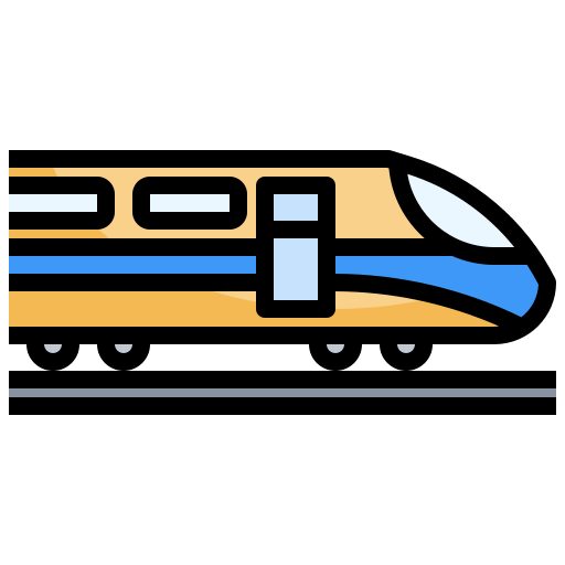 tren de alta velocidad Surang Lineal Color icono