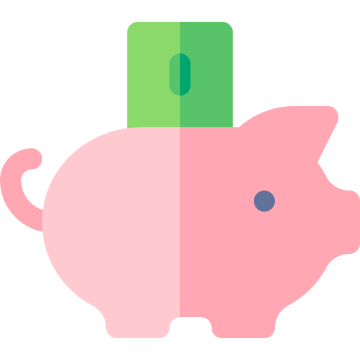 Piggy bank Basic Rounded Flat icon