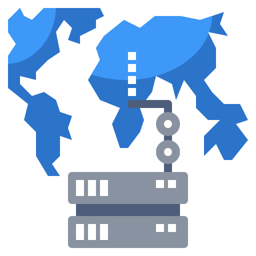 wereldwijde server Surang Flat icoon