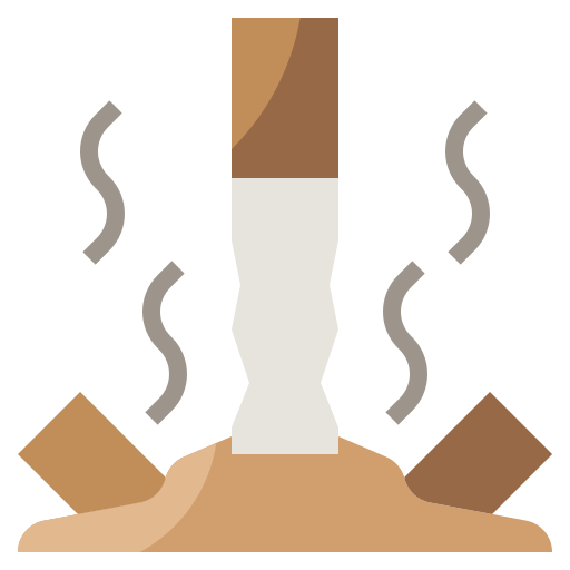 mozzicone di sigaretta Surang Flat icona