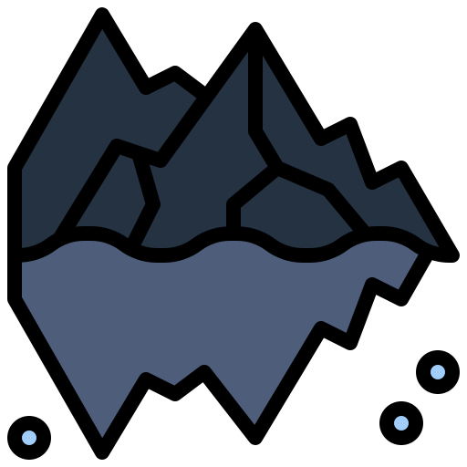 ijsberg Surang Lineal Color icoon