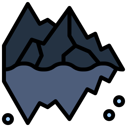 Iceberg Surang Lineal Color icon