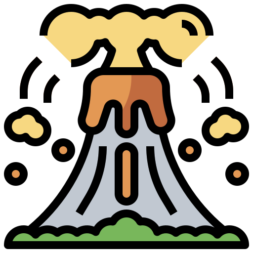 火山 Surang Lineal Color icon
