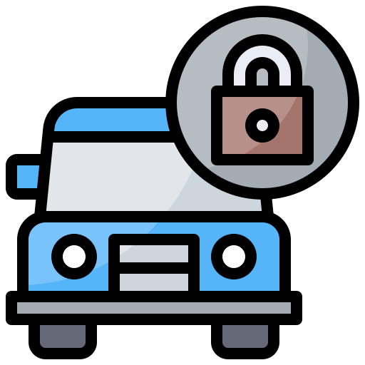 Locked car Surang Lineal Color icon