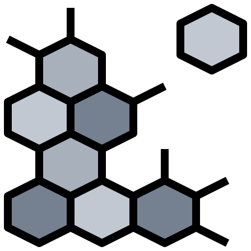 Molecular Surang Lineal Color icon