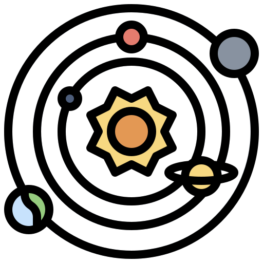 układ słoneczny Surang Lineal Color ikona