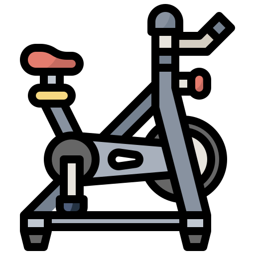 Stationary bicycle Surang Lineal Color icon
