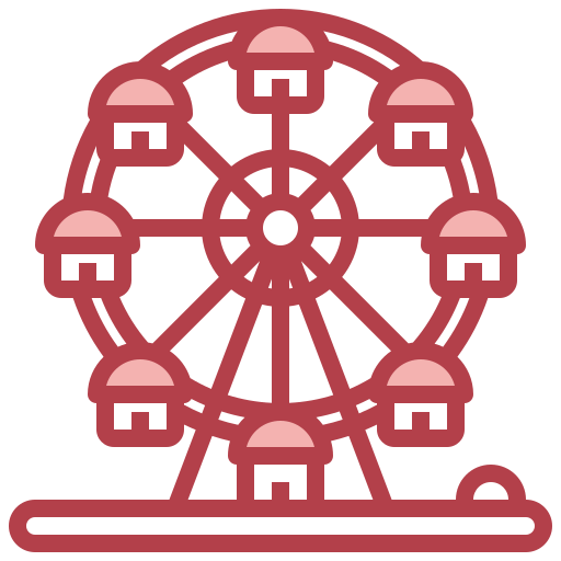 Ferris wheel Surang Red icon