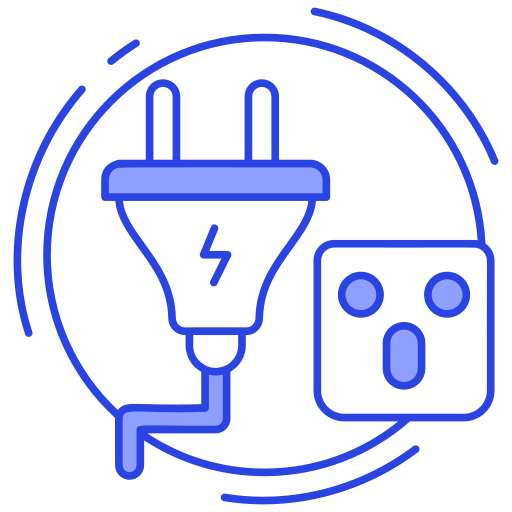 Plug and socket Generic Blue icon