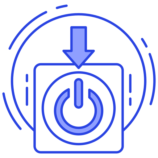 botón de encendido Generic Blue icono