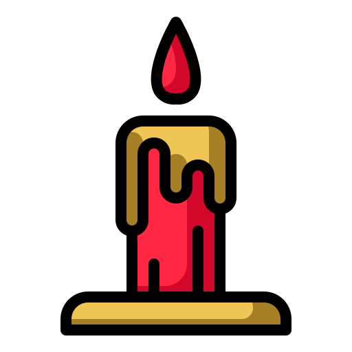 Candle Generic Outline Color icon