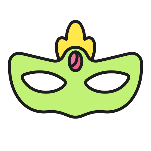maschera di carnevale Generic Outline Color icona