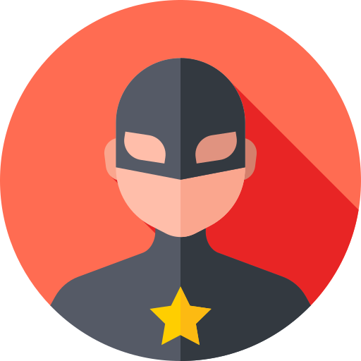 superheld Flat Circular Flat icoon