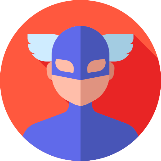 superheld Flat Circular Flat icon