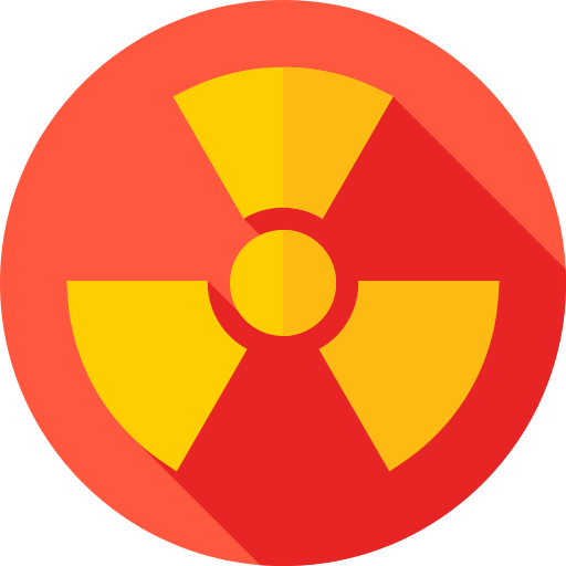 Nuclear sign Flat Circular Flat icon