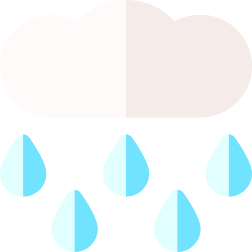 lluvia Basic Rounded Flat icono