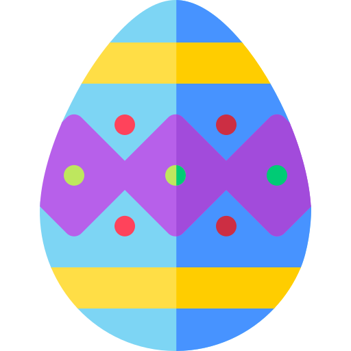 œufs de pâques Basic Rounded Flat Icône