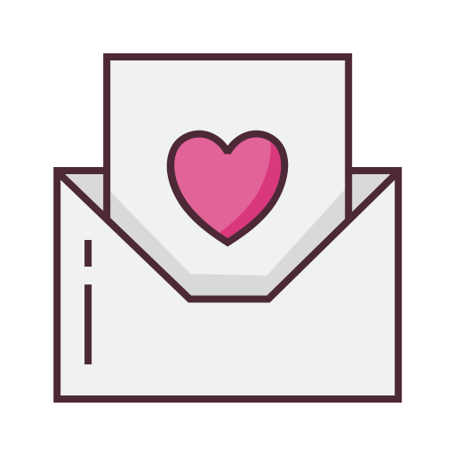 list miłosny Generic Outline Color ikona