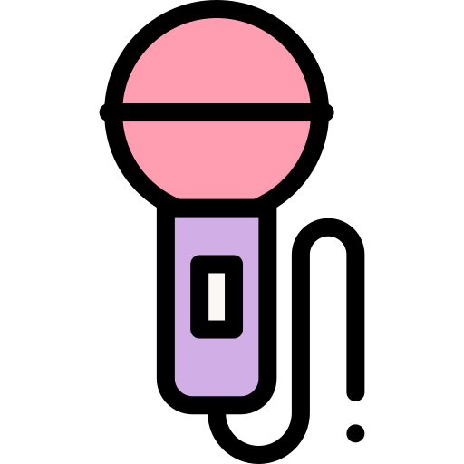 microfono Detailed Rounded Lineal color icona