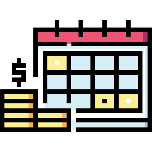 Calendar Detailed Straight Lineal color icon