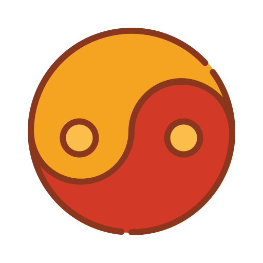yin yang-symbol Generic Outline Color icon