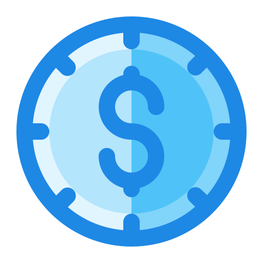 Coin Generic Blue icon