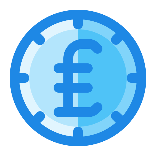 British pound Generic Blue icon