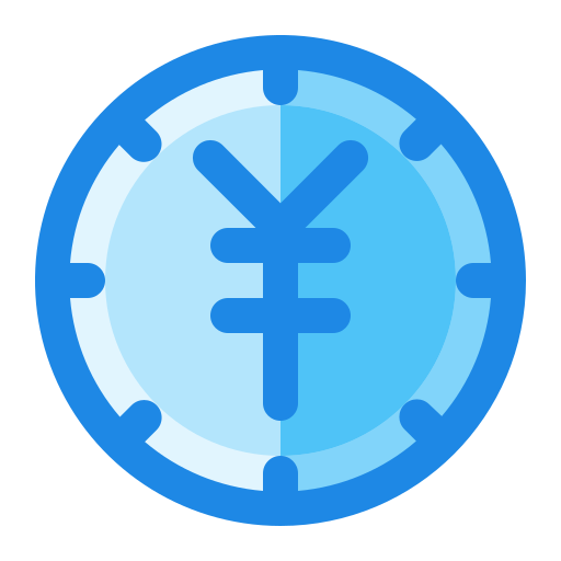 yen giapponese Generic Blue icona