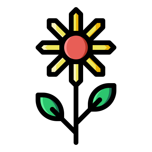 Flower Generic Outline Color icon