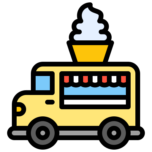 camion di cibo Generic Outline Color icona