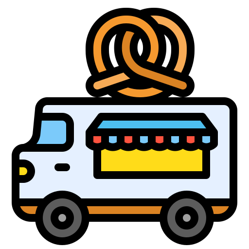 camion de nourriture Generic Outline Color Icône