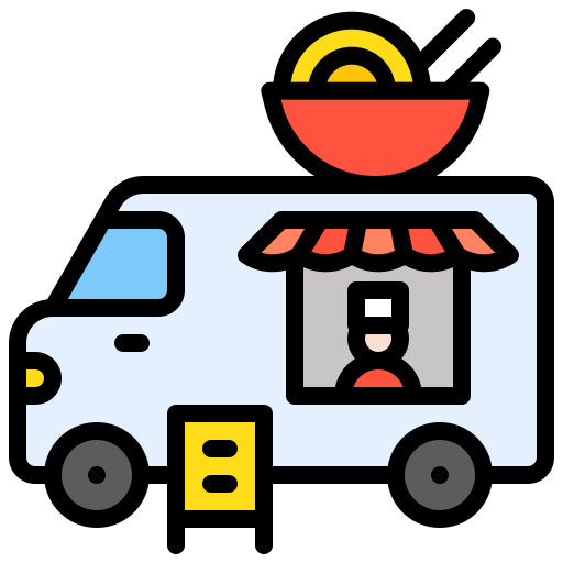 camion di cibo Generic Outline Color icona
