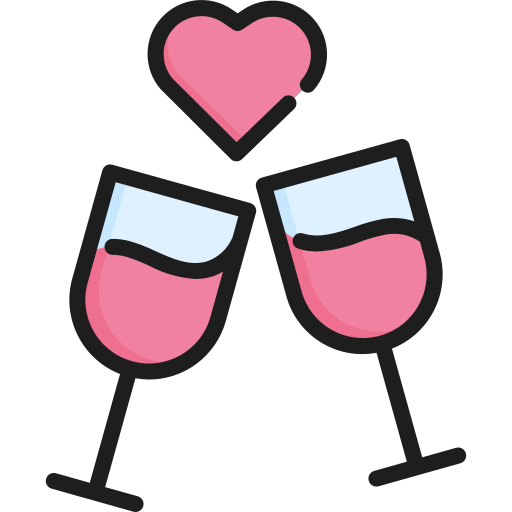 bicchiere di vino Kosonicon Lineal color icona