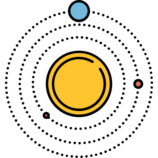 système solaire Icons Responsive Color 128px Icône