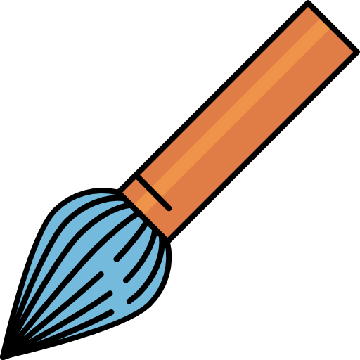 Paint brush Icons Responsive Color 128px icon
