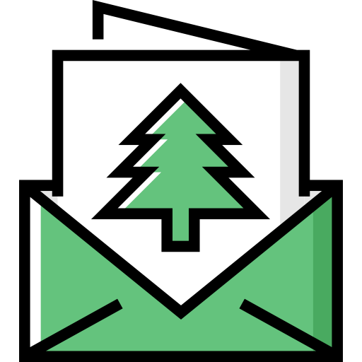 tarjeta de navidad Detailed Straight Lineal color icono