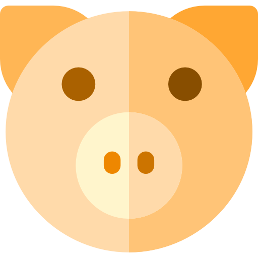 Świnia Basic Rounded Flat ikona