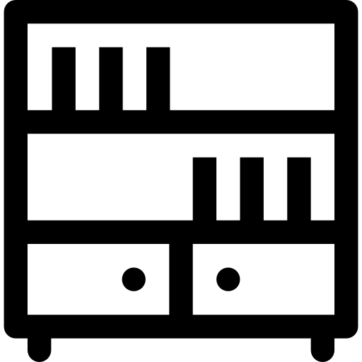 librero Basic Rounded Lineal icono