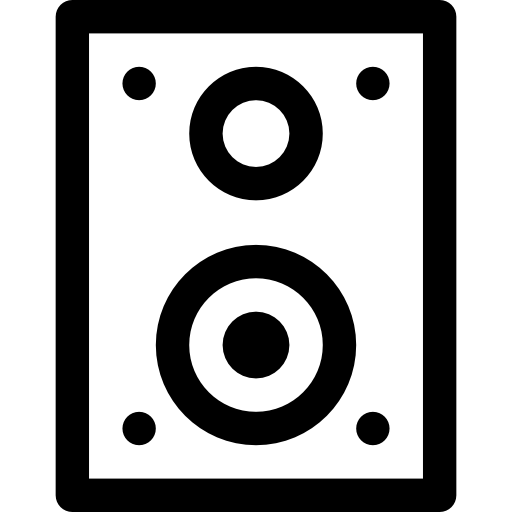 głośnik Basic Rounded Lineal ikona