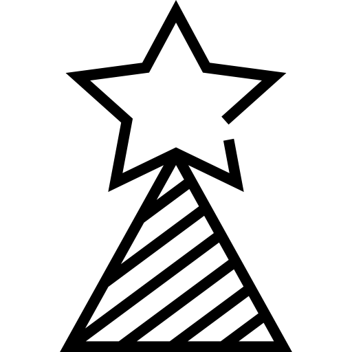 Étoile Detailed Straight Lineal Icône